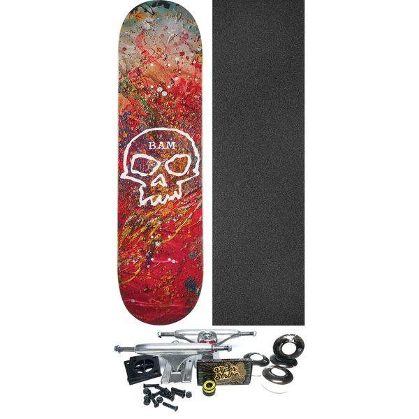 Zero Skateboards Bam Margera Single Skull Skateboard Deck - 8.5" x 32.3" - Complete Skateboard Bundle
